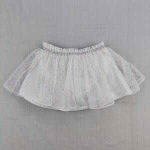 Garanimals Skirt Girl 24M White Polka Dot Tutu GNGS2141921 Glitter Waistband